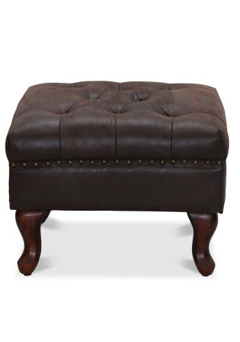 HAGA Aberdeen fodskammel - vintage brun polyester og tr