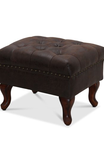 HAGA Aberdeen fodskammel - vintage brun polyester og tr