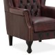 HAGA Aberdeen chesterfield lnestol - oxblood lder og tr