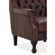 HAGA Aberdeen chesterfield lnestol - oxblood lder og tr