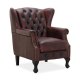 HAGA Aberdeen chesterfield lnestol - oxblood lder og tr