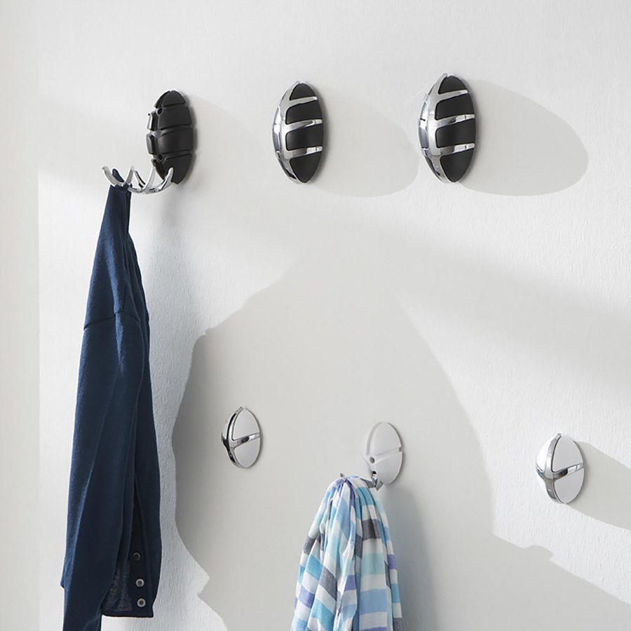 SPINDER DESIGN Bug knagerkke - hvid plastik og slv stl 