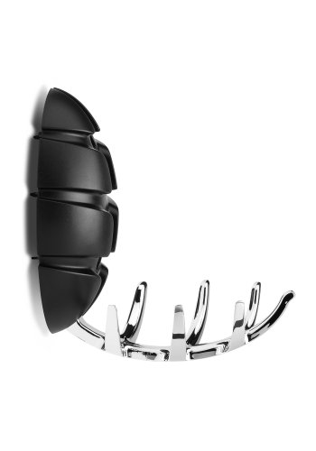 SPINDER DESIGN Bug knagerkke - sort plastik og slv stl 