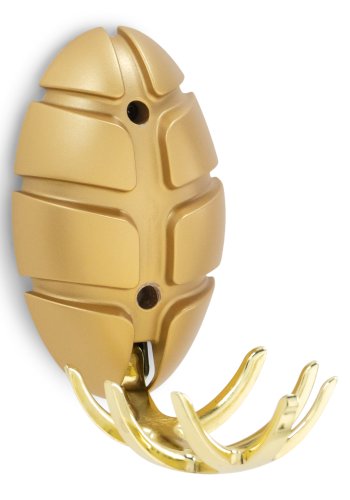 SPINDER DESIGN Bug knagerkke, m. 7 kroge - guld metal