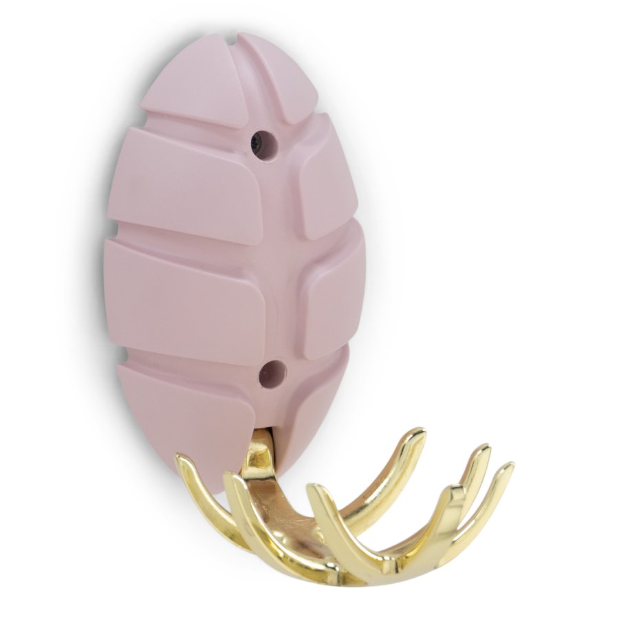 SPINDER DESIGN Bug knagerkke, m. 7 kroge - lyserd metal