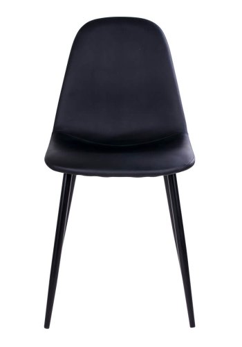 HOUSE NORDIC Stockholm spisebordsstol - sort kunstlder m. sorte stlben