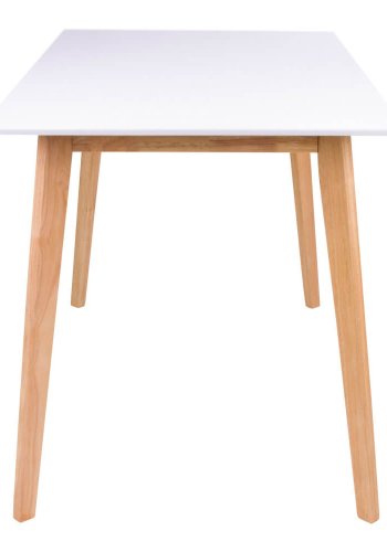 HOUSE NORDIC Vojens spisebord - hvid trplade og natur trben (120x70)