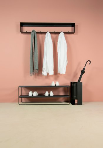 TORNA DESIGN Gabi skoreol, m. 2 hylder - sort stl (B:103)