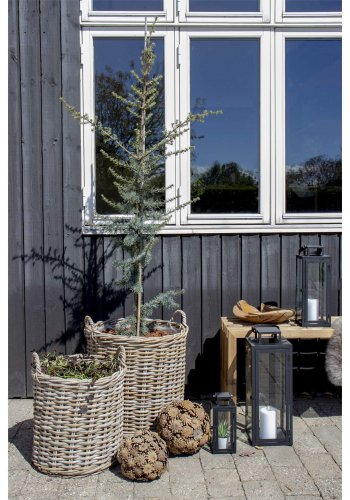 HOUSE NORDIC Indo kurv - natur kubu rattan, rund (st á 2) 