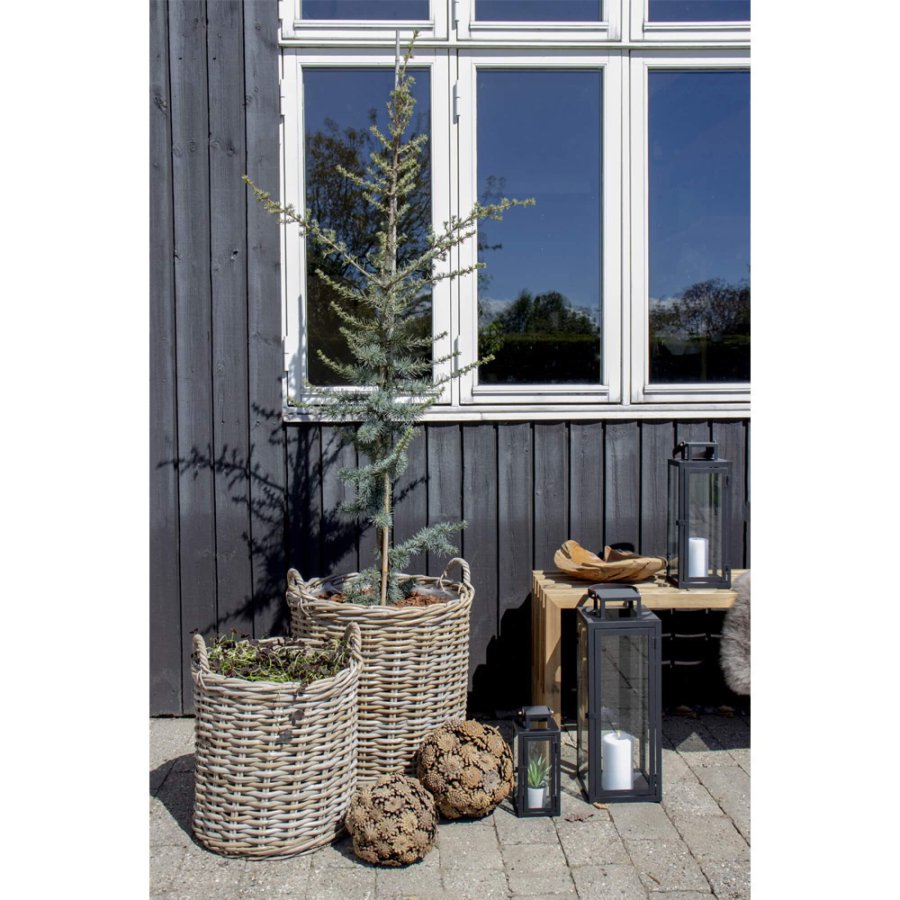 HOUSE NORDIC Indo kurv - natur kubu rattan, rund (st á 2) 