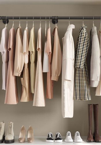 SONGMICS vgmonteret bjlestang til tj - sort stl (B:170cm)