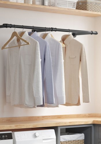 SONGMICS vgmonteret bjlestang til tj - sort stl (B:170cm)