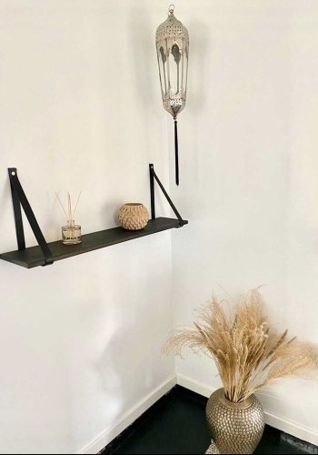 NocNoi Harre Vig vghylde - sort olieret egetr m. sort lderstrop, 50-100