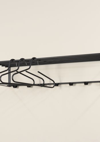 SPINDER DESIGN Rex 2 XL hattehylde, m. 7 knager - sort stl (B:100)