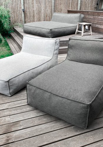 TROISPOMMESHOME Edge solseng, inkl. cover - melange stof (L:175cm)