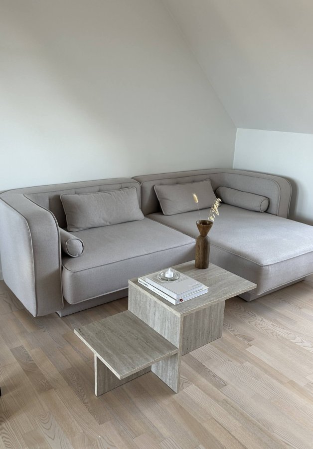 NORDVÄRK Harmony sofabord, rektangulr - travertin melamin (80x40)