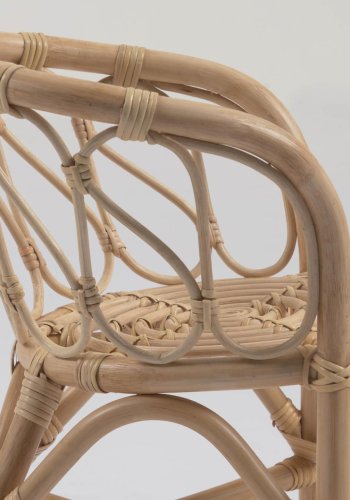 KAVE HOME Lumila brnestol, m. armln - natur rattan