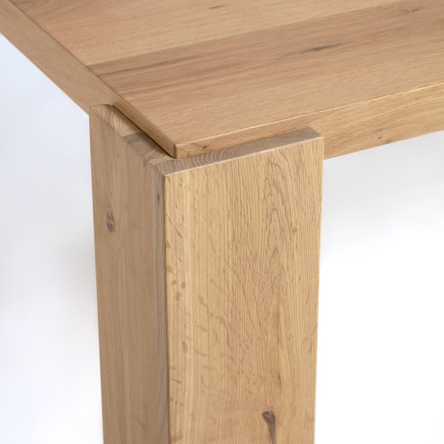 KAVE HOME Deyanira spisebord, rektangulr - natur egefinér og egetr (220x110)