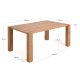 KAVE HOME Deyanira spisebord, rektangulr - natur egefinér og egetr (160x90)