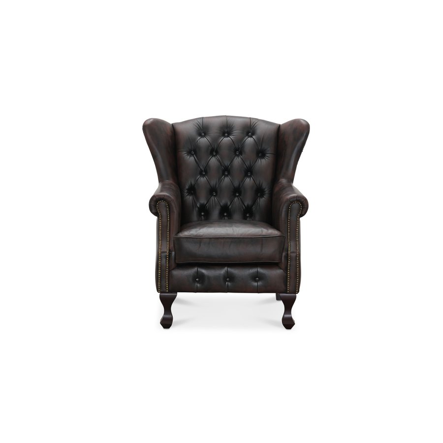 HAGA Aberdeen chesterfield lnestol - brunt lder