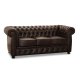 Liverpool 3 personer chesterfield sofa - brun