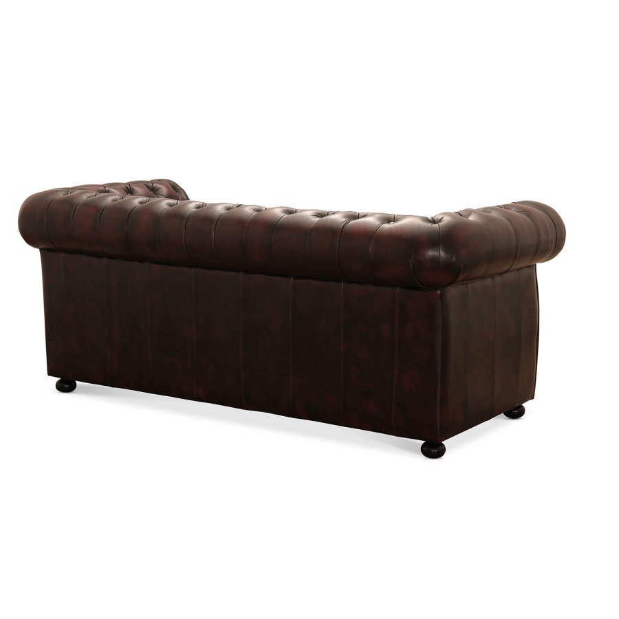 HAGA Liverpool 3 chesterfield sofa - oxblod lder