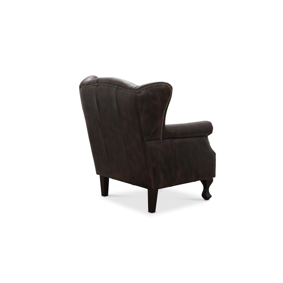 HAGA Aberdeen chesterfield lnestol - brunt lder