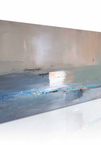 ARTGEIST Frste blge billede - multifarvet bomuldslrred/akrylfarver (40x100)