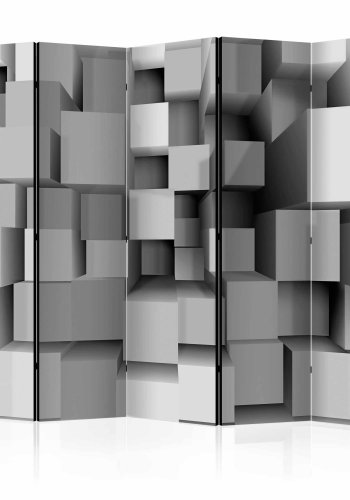 ARTGEIST Geometric Puzzle II rumdeler - hvid/gr print (172x225)