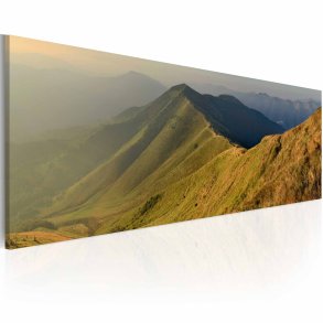 ARTGEIST Mountains at sunset billede - multifarvet canvas print (40x120)