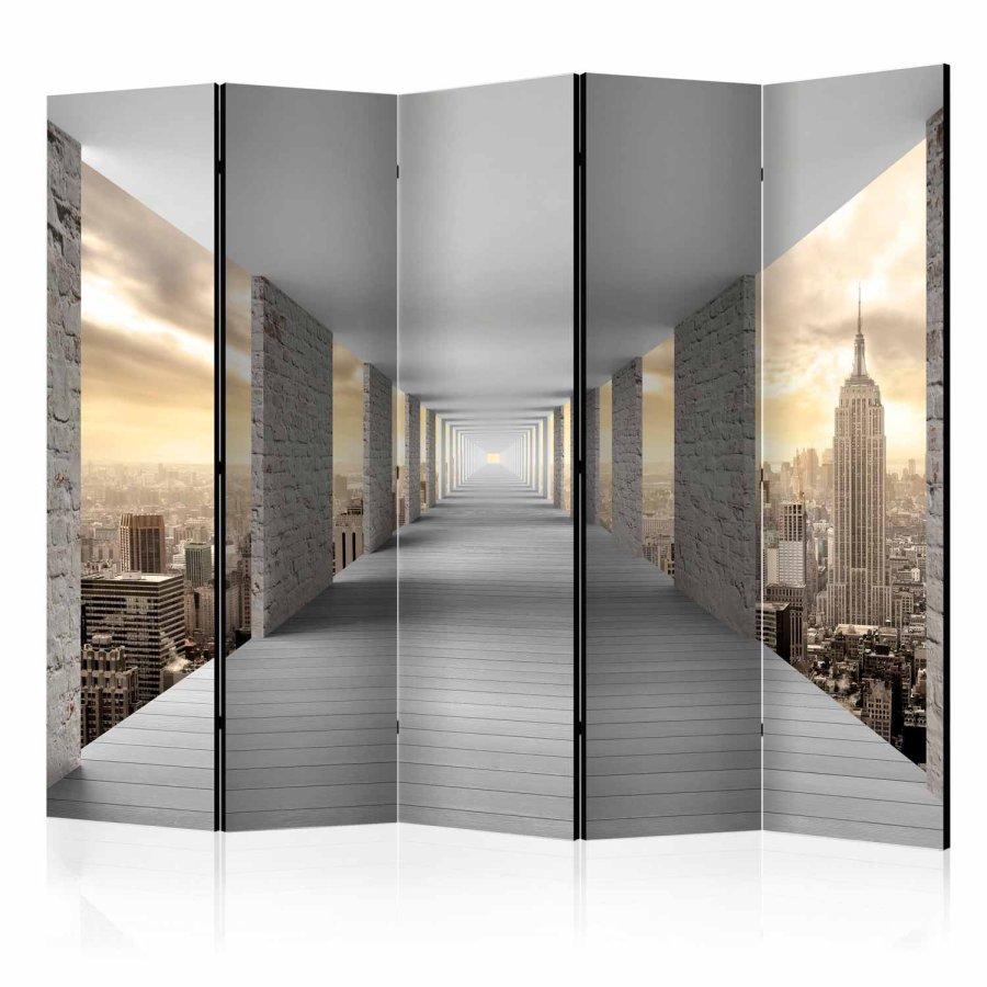 ARTGEIST Skyward Corridor II rumdeler - gul/gr print (172x225)