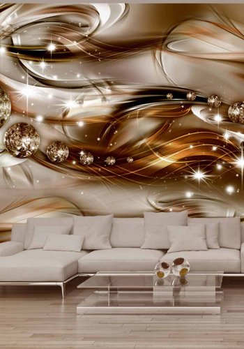 ARTGEIST Chocolate Tide fototapet - creme/guld print (105x150)