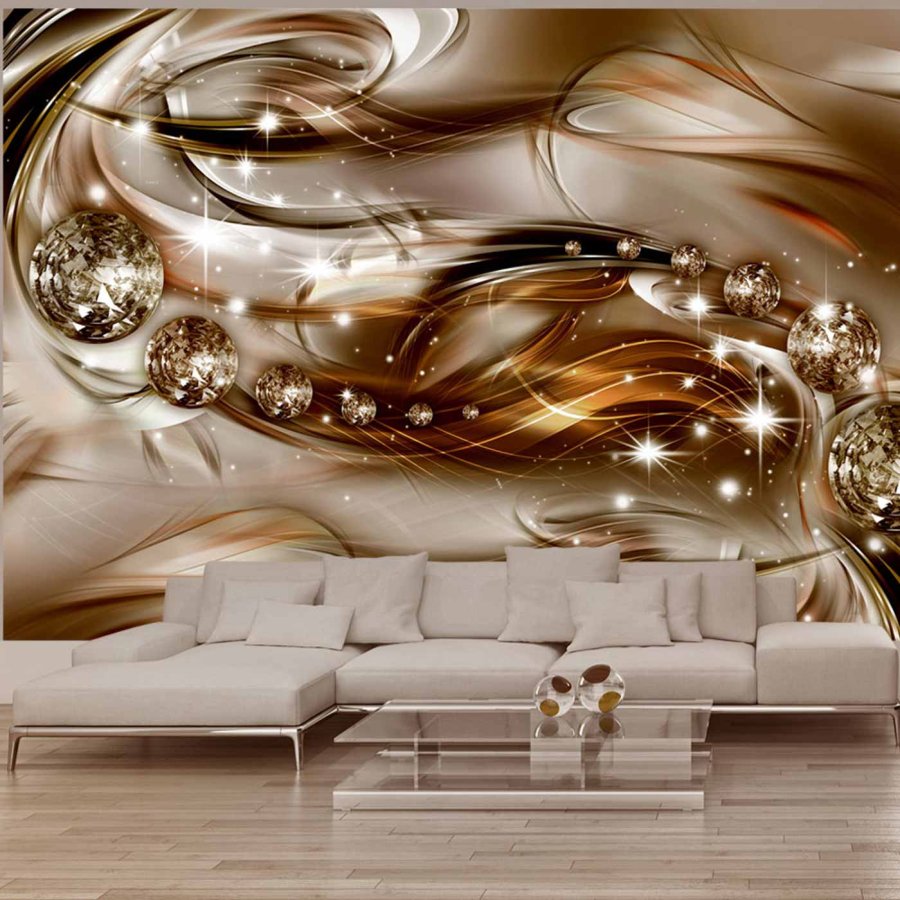 ARTGEIST Chocolate Tide fototapet - creme/guld print (105x150)