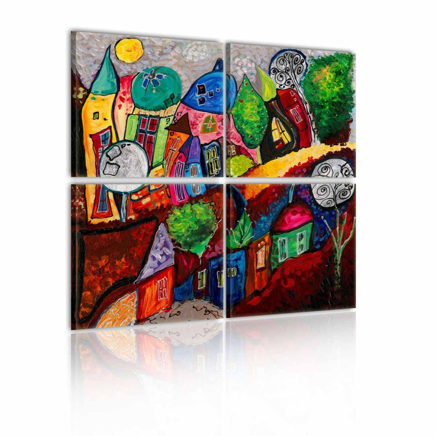 ARTGEIST Colourful city billede - multifarvet print, 2 strrelser