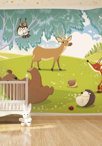 ARTGEIST Funny animals fototapet til brn - multifarvet print (210x300)