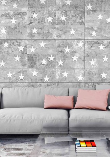 ARTGEIST Stars On Concrete fototapet - gr print (1000x50)