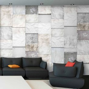 ARTGEIST Stone triptych fototapet - gr/creme print (1000x50)