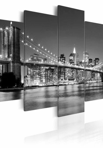 ARTGEIST Drmmen om New York billede - sort/gr/hvid print (50x100)