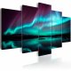 ARTGEIST Night Light II billede - turkis/sort/lilla print (50x100)