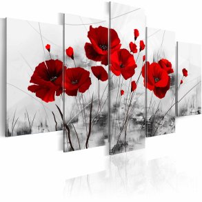 ARTGEIST Poppies Red Miracle billede - gr/rd print, 2 strrelser
