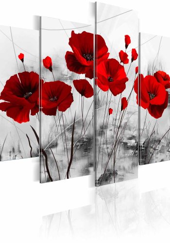 ARTGEIST Poppies Red Miracle billede - gr/rd print, 2 strrelser