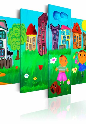 ARTGEIST Ubekymrede barndom billede - multifarvet print, 2 strrelser