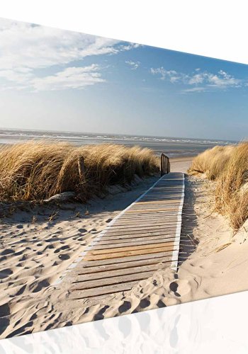 ARTGEIST Ubevogtet strand billede - multifarvet print (50x150)
