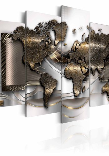 ARTGEIST World breeze billede - guld/slv/bronze print, 2 strrelser