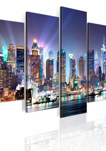 ARTGEIST Byen under projektrlys, slret billede - multifarvet print, 2 strrelser