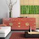 ARTGEIST Bamboo wall billede - grn canvas print (40x120)