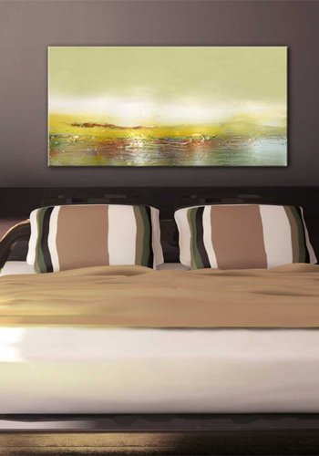 ARTGEIST Modkrende blge billede - multifarvet bomuldslrred/akrylfarver (60x120)