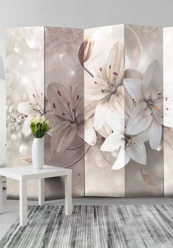 ARTGEIST Diamond Lilies II rumdeler - creme/hvid print (172x225)