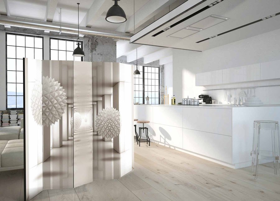 ARTGEIST Gateway to the Future II rumdeler - hvid/creme print (172x225)