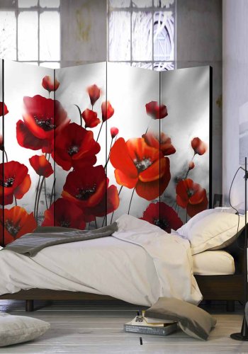 ARTGEIST Poppies in the Moonlight II rumdeler - gr/rd/orange print (172x225)